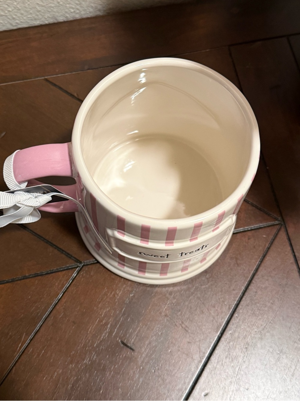 Rae Dunn x Harry Potter Pink Stripe 'Honeydukes' Ceramic Mug SWEET TREATS- NWT - Picture 3 of 7